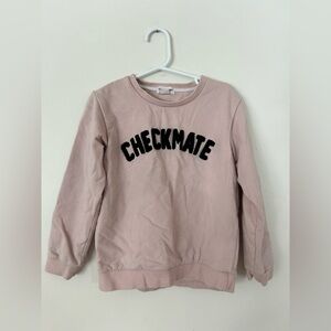 Chenille CHECKMATE Pink Sweatshirt 6Y Pink